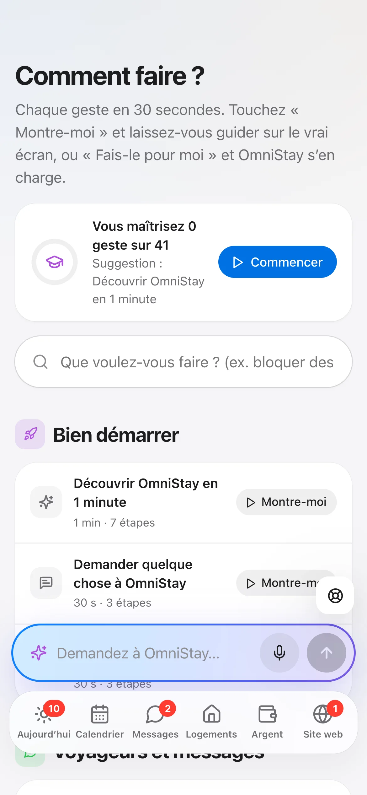 Le mode Simple sur téléphone : la page « Comment faire ? ».